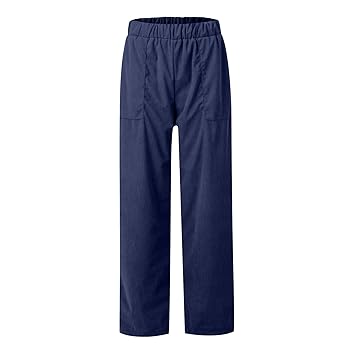 Corduroy Women's Casual Elastic High Waist Petite Pants